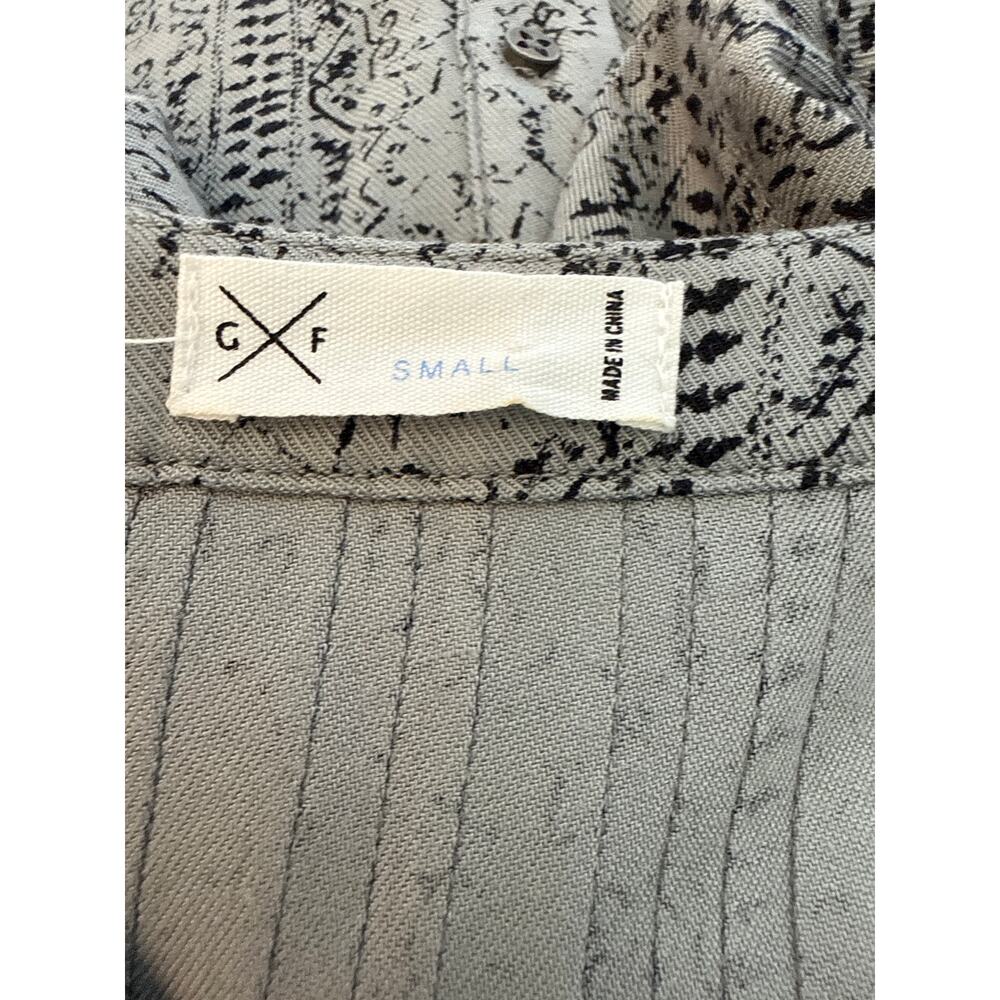 Gentle Fawn Hi-Low  Ruffle Hem Mini Tunic Dress Neutral Black & Grey Small - Picture 4 of 9